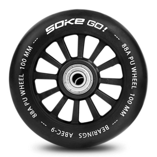 Stunt Scooter Roller 100 mm schwarz - 2 Stück