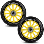 Stunt Scooter Roller 100 mm gelb - 2 Stück