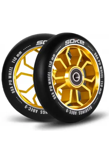 Stunt Scooter Roller 110 mm gold - 2 Stück